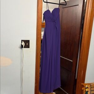 Bill Levkoff Strapless Purple Gown